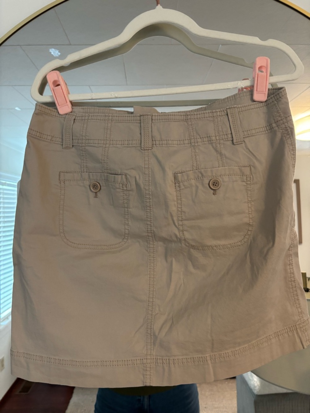 Caslon Beige Mini Skirt with Front Pockets - Picture 3 of 4